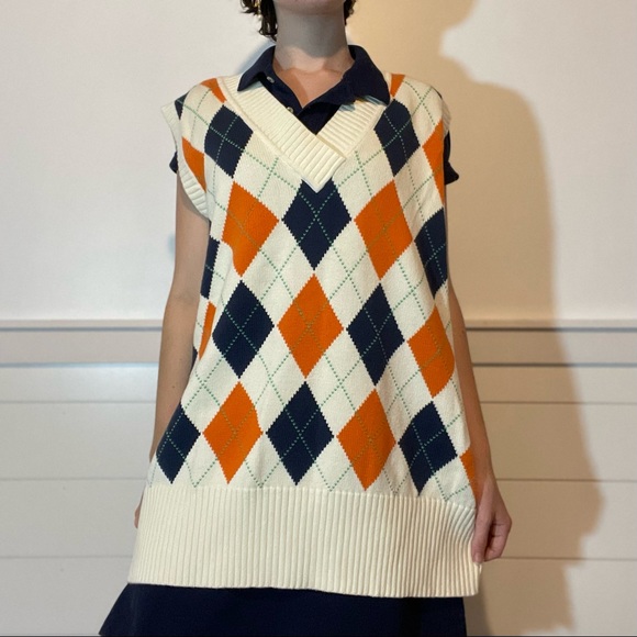 Tommy Hilfiger argyle sweater vest - Picture 7 of 8